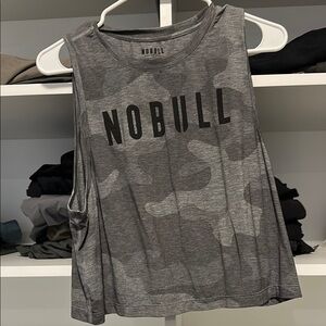NOBULL Charcoal Camo Crop Tank Top